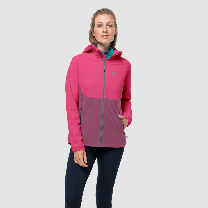 Chamarra Cortavientos Jack Wolfskin Go Hike Mujer Morados Mexico-3845271